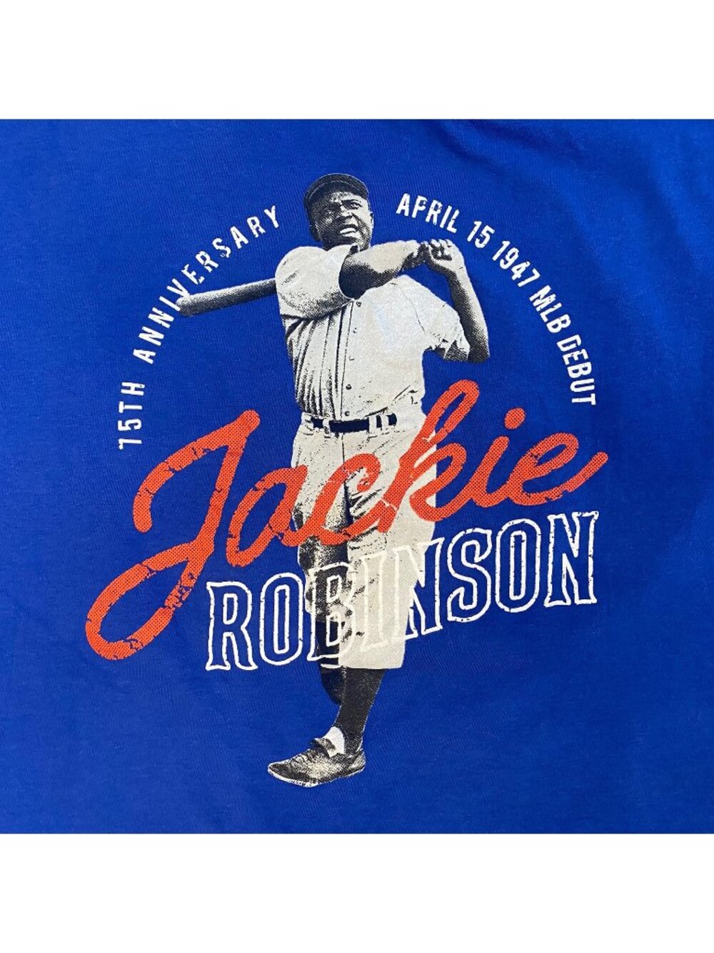 Jackie Robinson 15th Anniversary T-shirt Size XL Graphic Blue Blue Jays Baseball